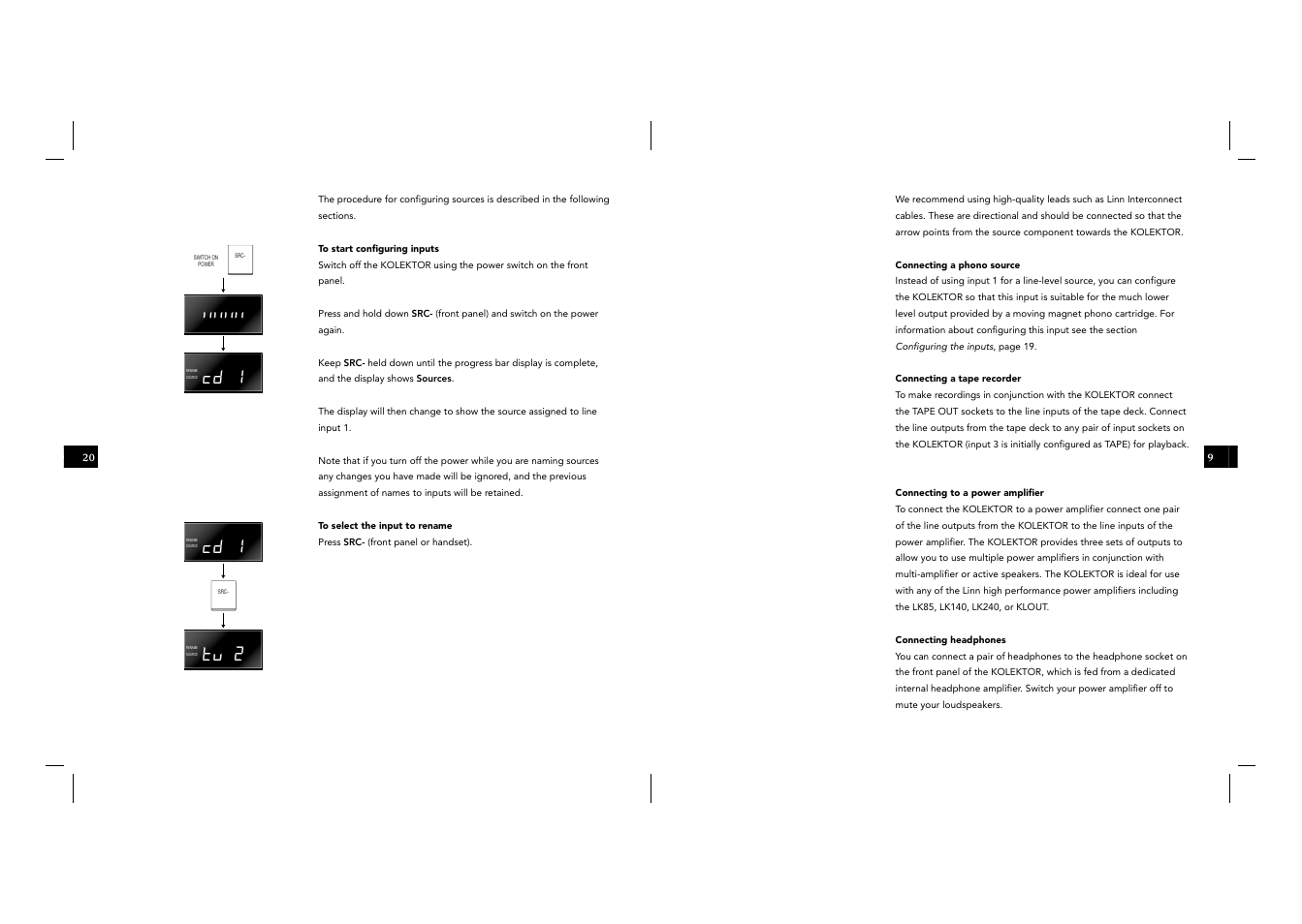 Cd 1, Tu 2 | Linn Kolektor User Manual | Page 30 / 48