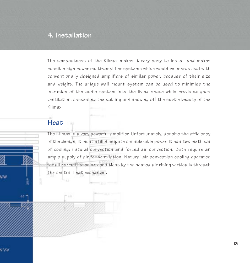 Heat, Installation | Linn 500 Solo User Manual | Page 21 / 33