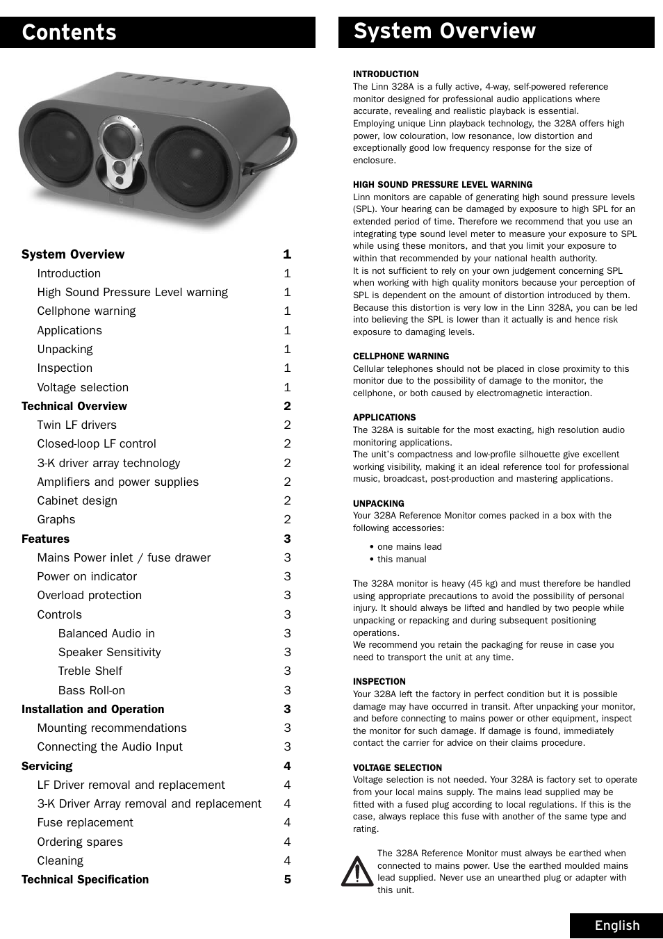 Linn 328A User Manual | Page 3 / 8