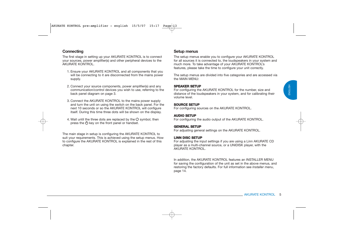 Linn PRE- AMPLIFIER User Manual | Page 13 / 36