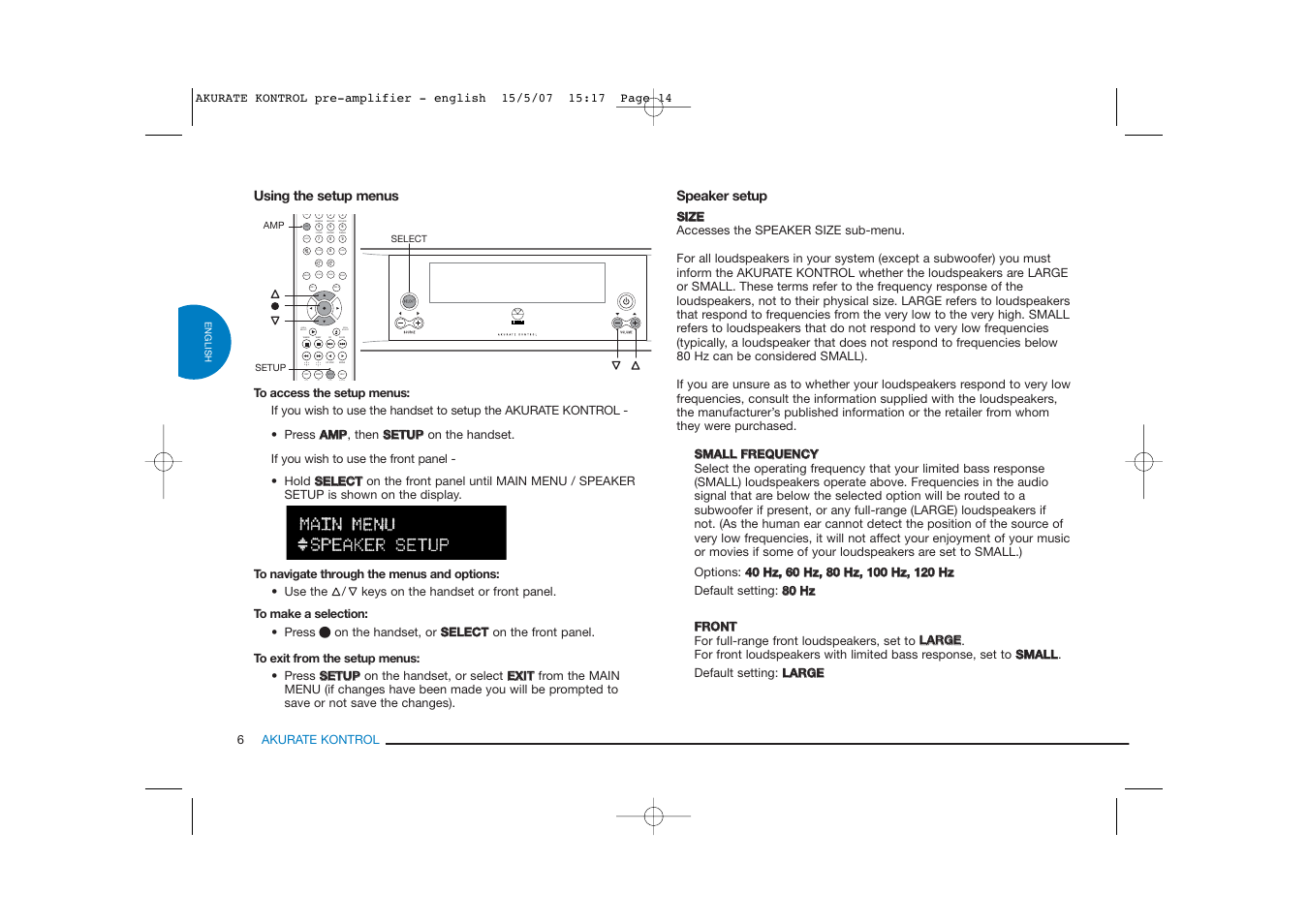 Store shift amp, Band scan tune disp more setup, Help | Signal record listen exclude include shuffle | Linn PRE- AMPLIFIER User Manual | Page 14 / 36