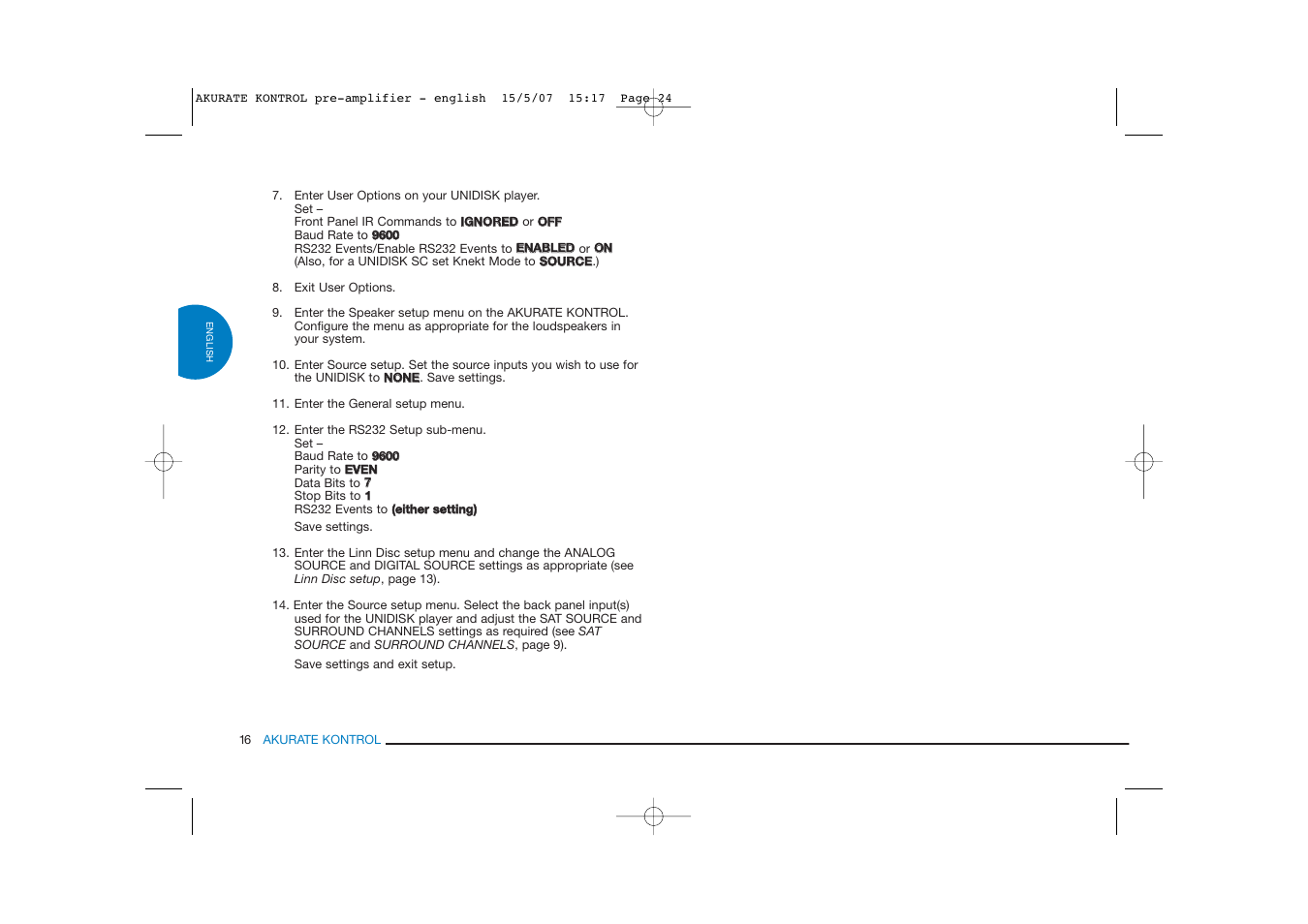 Linn PRE- AMPLIFIER User Manual | Page 24 / 36