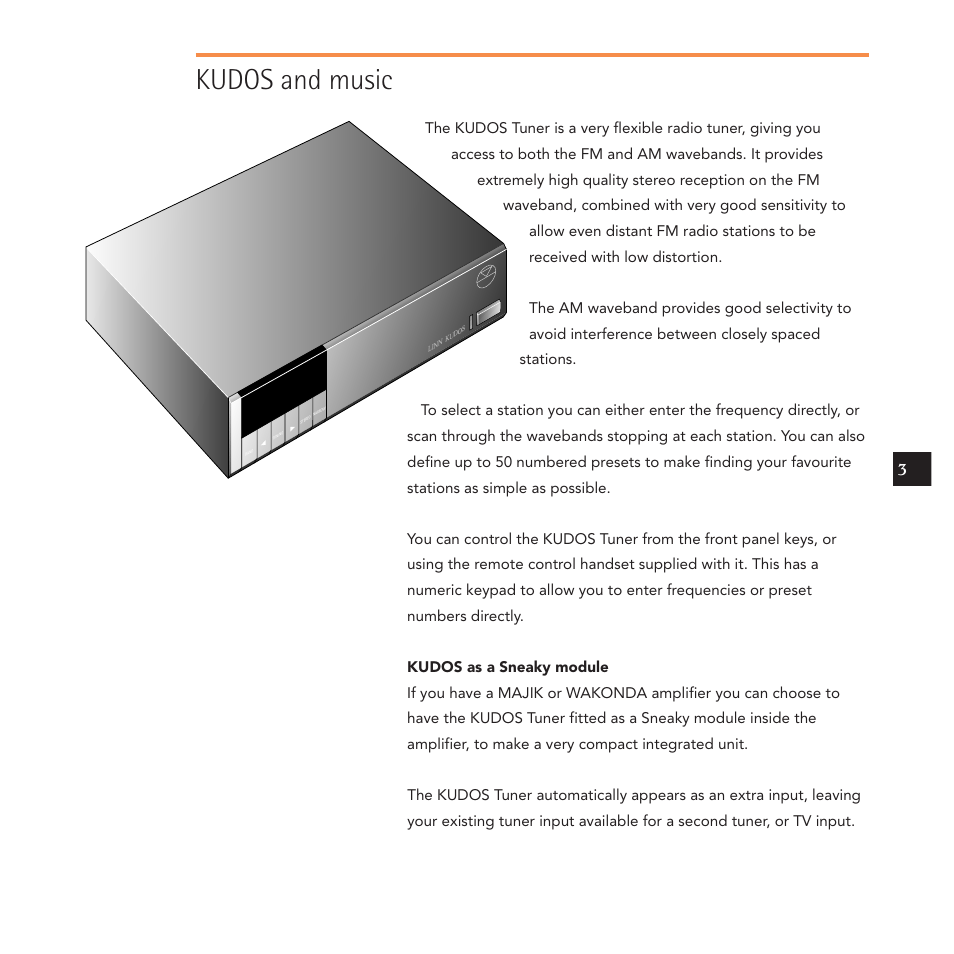 Kudos and music | Linn Kudos User Manual | Page 10 / 48