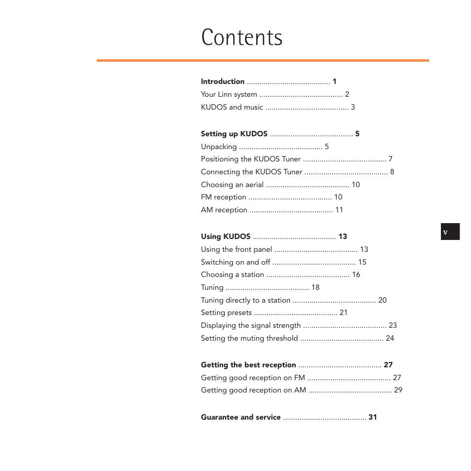 Linn Kudos User Manual | Page 6 / 48
