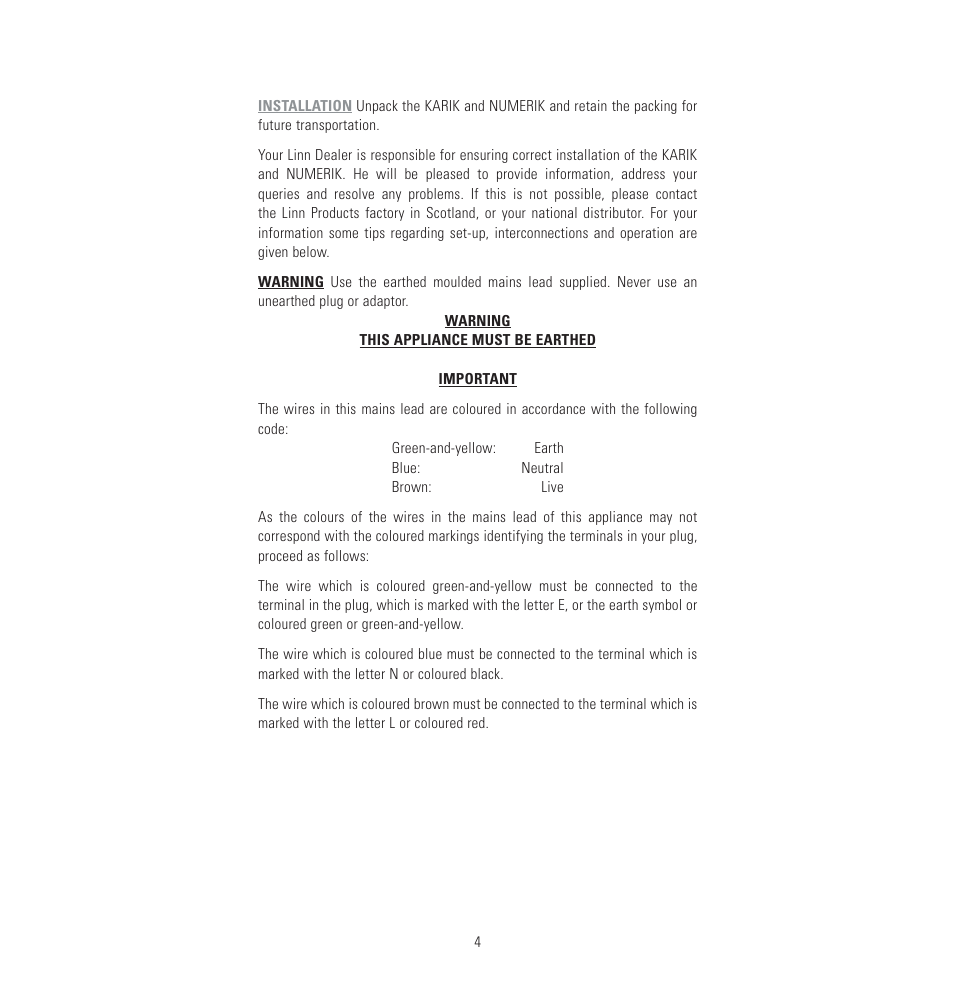 Linn CD Playback System User Manual | Page 10 / 28