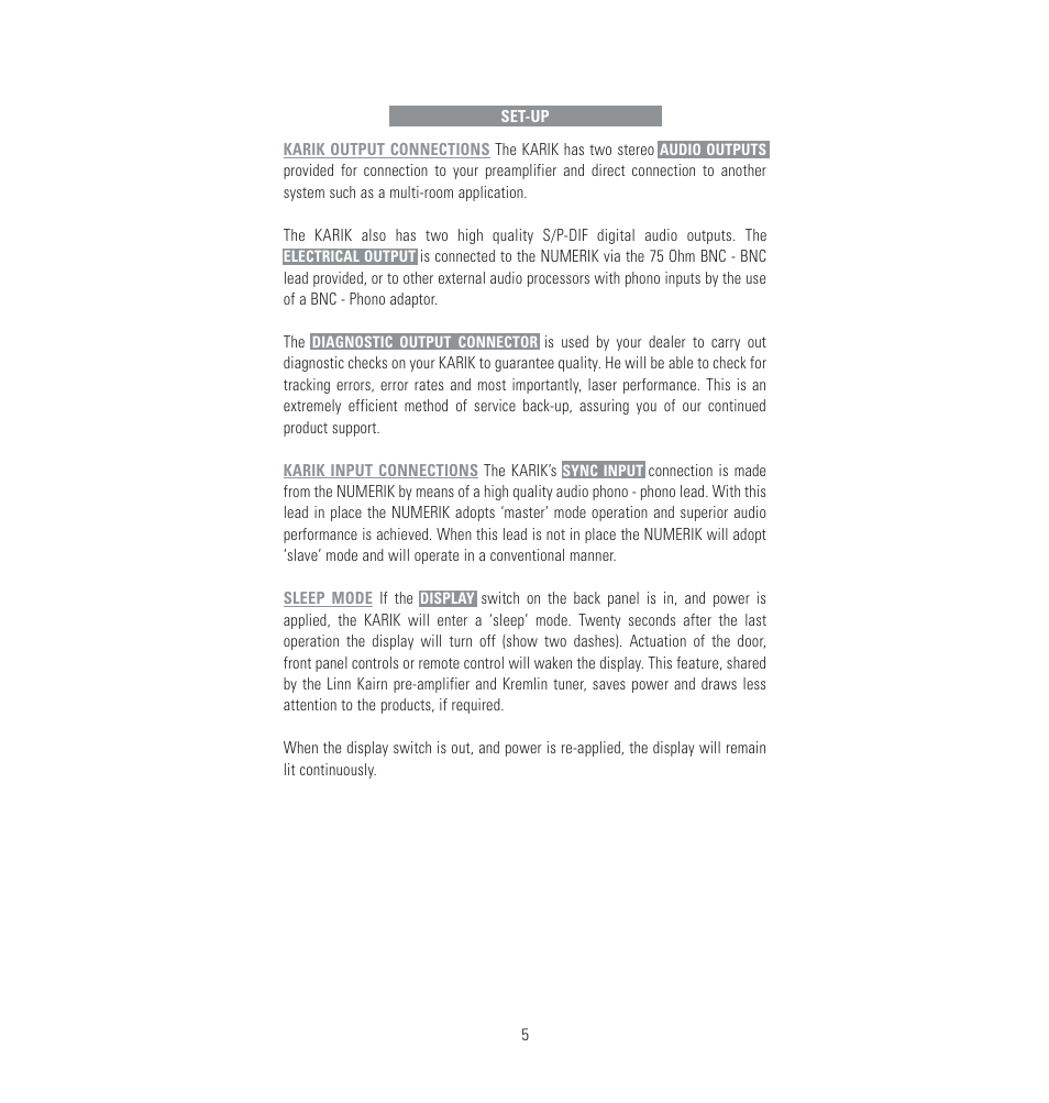 Linn CD Playback System User Manual | Page 11 / 28