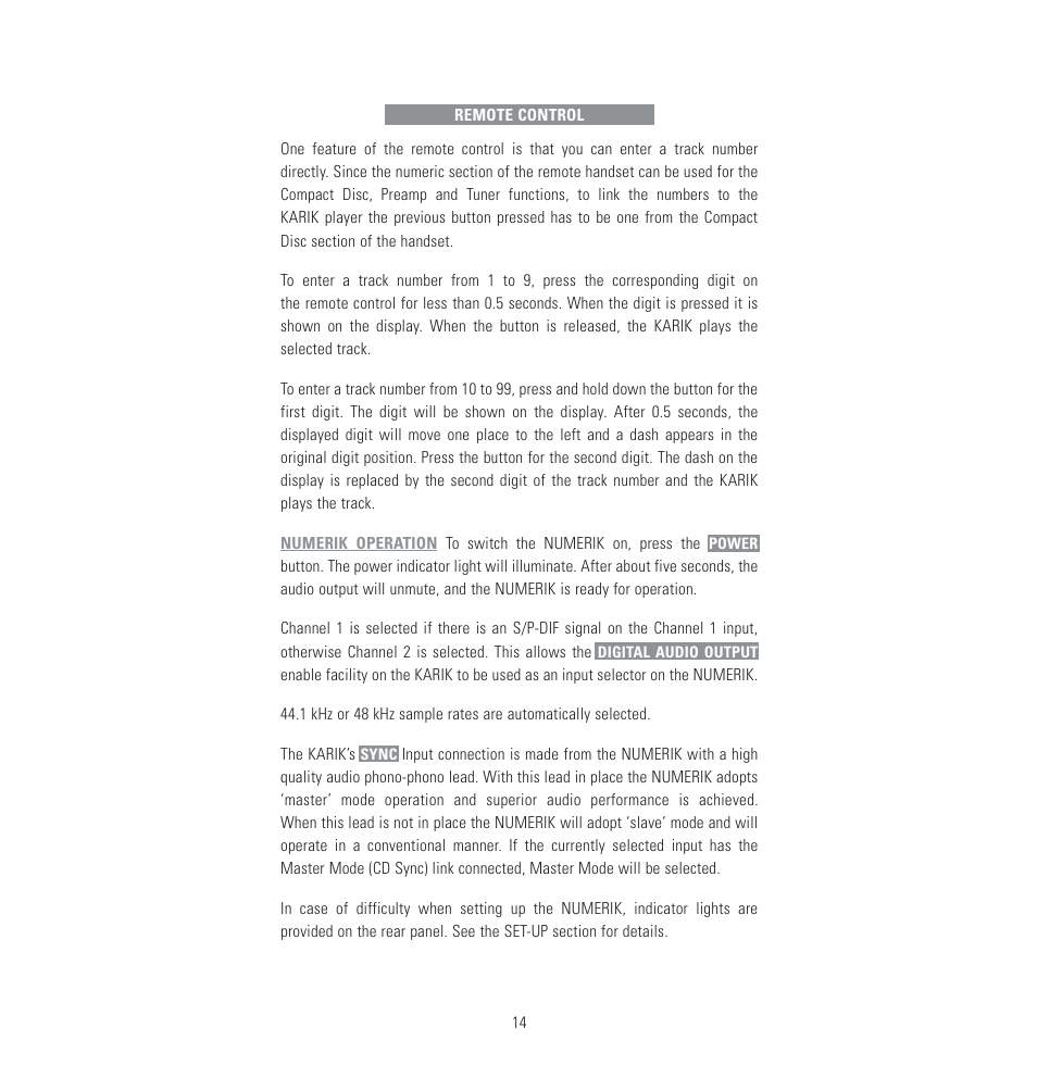 Linn CD Playback System User Manual | Page 20 / 28