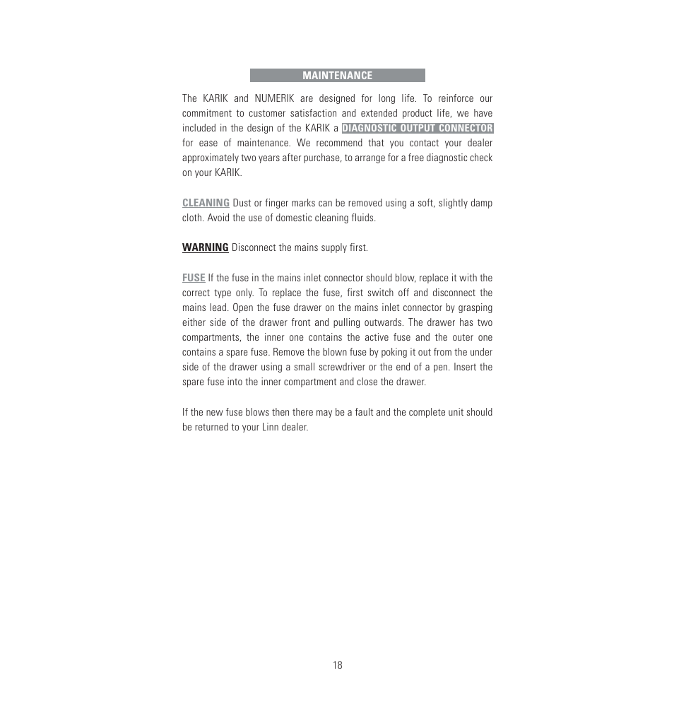 Linn CD Playback System User Manual | Page 24 / 28