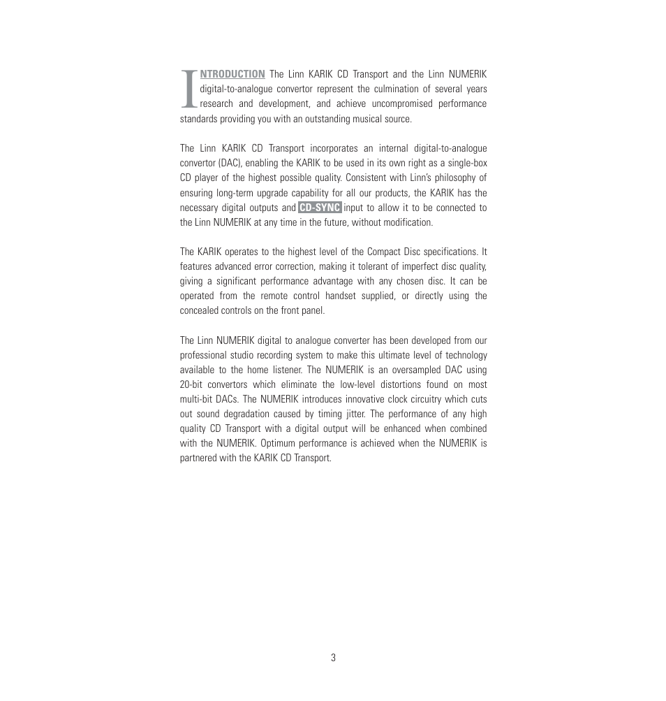 Linn CD Playback System User Manual | Page 9 / 28