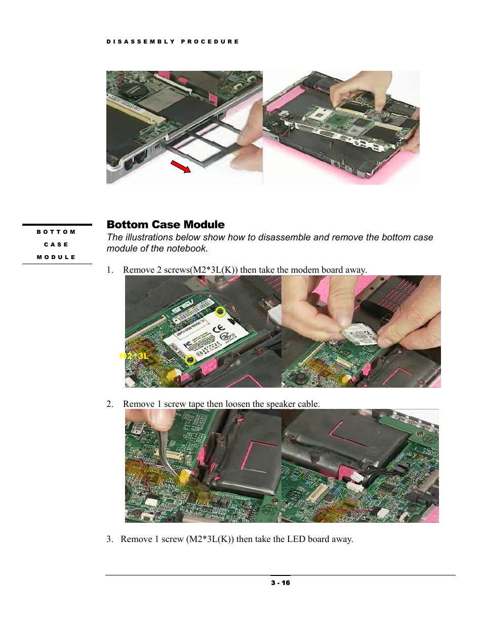 Bottom case module | LCD Digital M6000 User Manual | Page 16 / 18