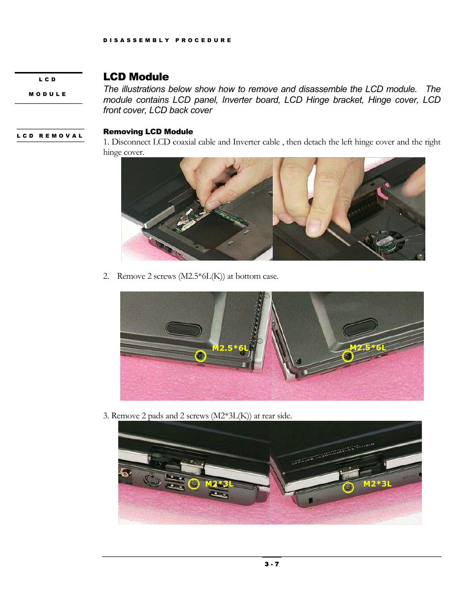 Lcd module | LCD Digital M6000 User Manual | Page 7 / 18