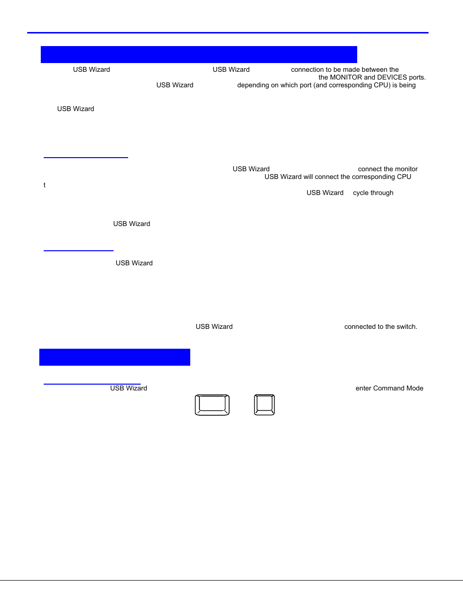 Using the, Using the usb wizard kvm switch modes of operation | Lightwave Communications USB-Wizard User Manual | Page 13 / 26