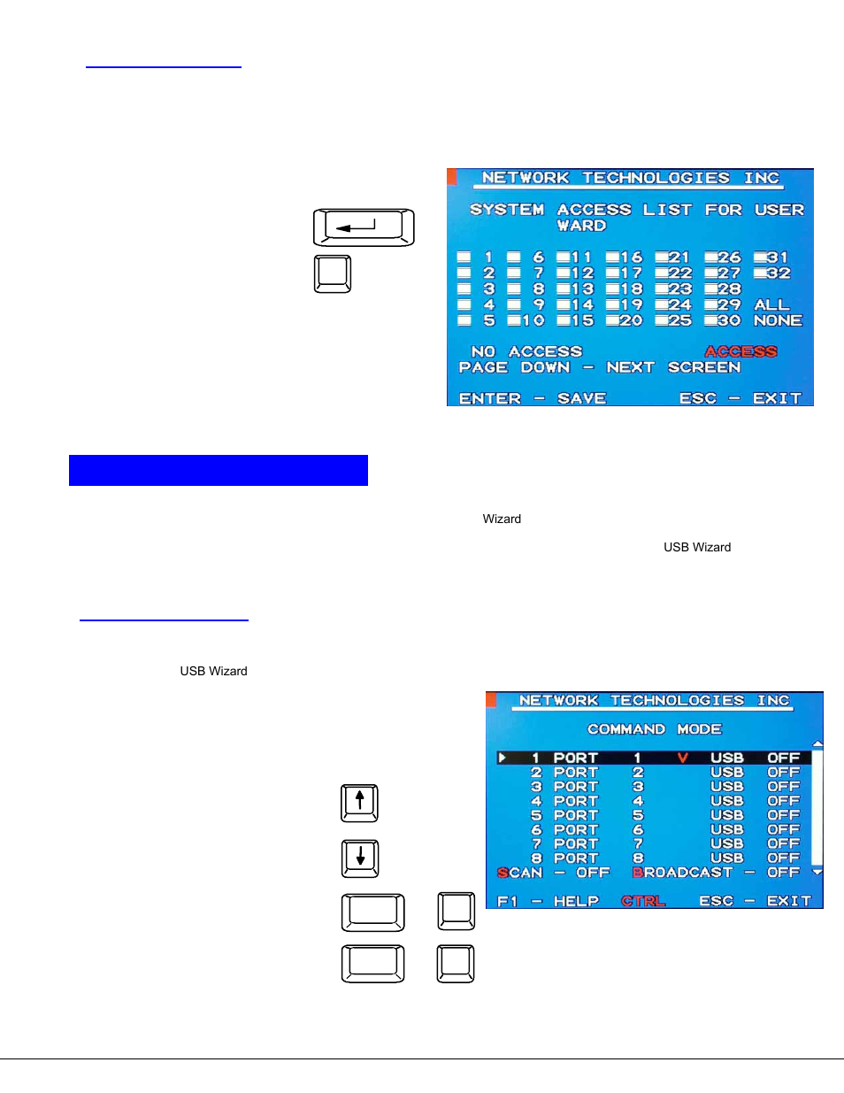 User access functions | Lightwave Communications USB-Wizard User Manual | Page 17 / 26
