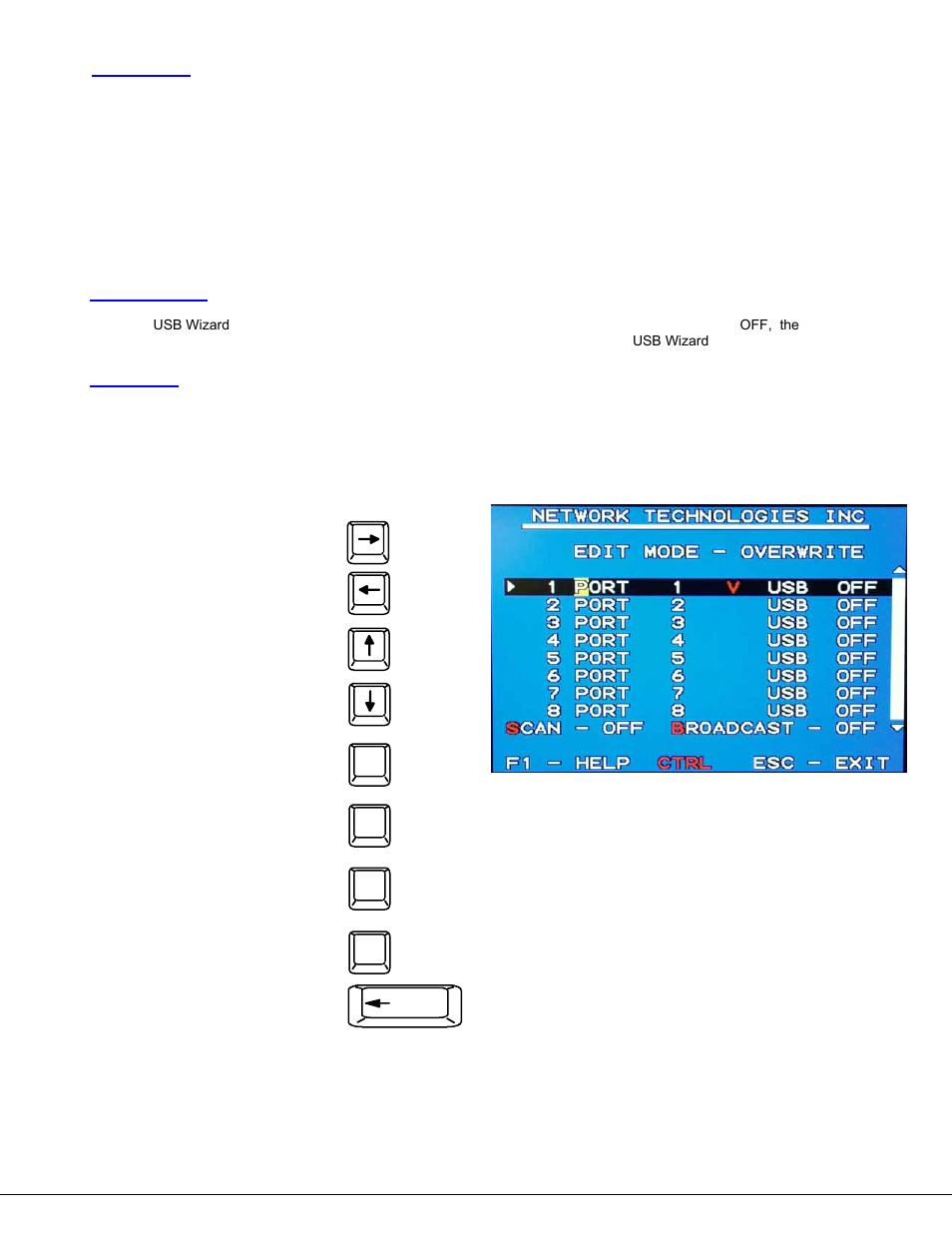 Scan mode, Normal mode, Edit mode | Lightwave Communications USB-Wizard User Manual | Page 19 / 26