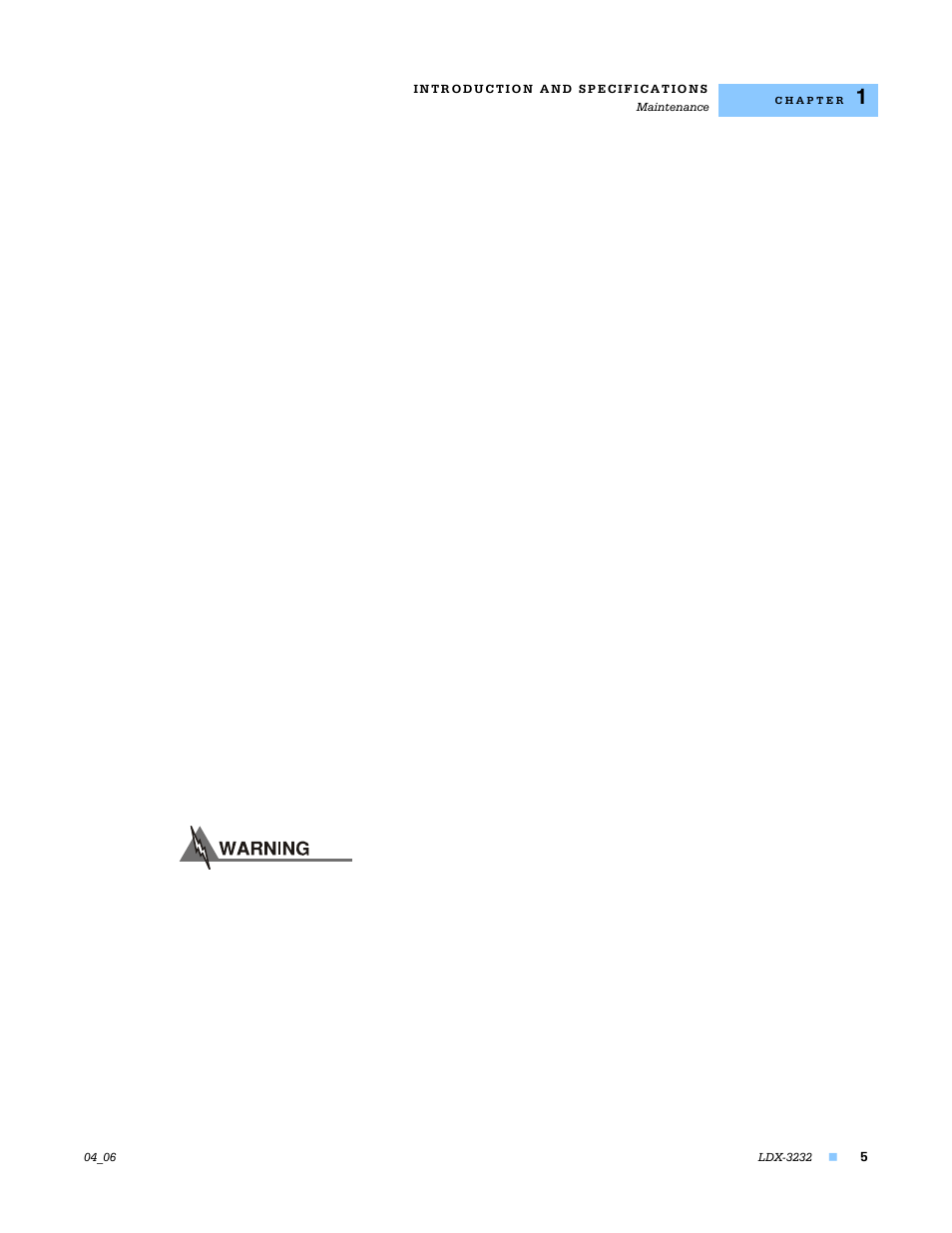 Maintenance | Lightwave Communications LDX-3232 User Manual | Page 21 / 118
