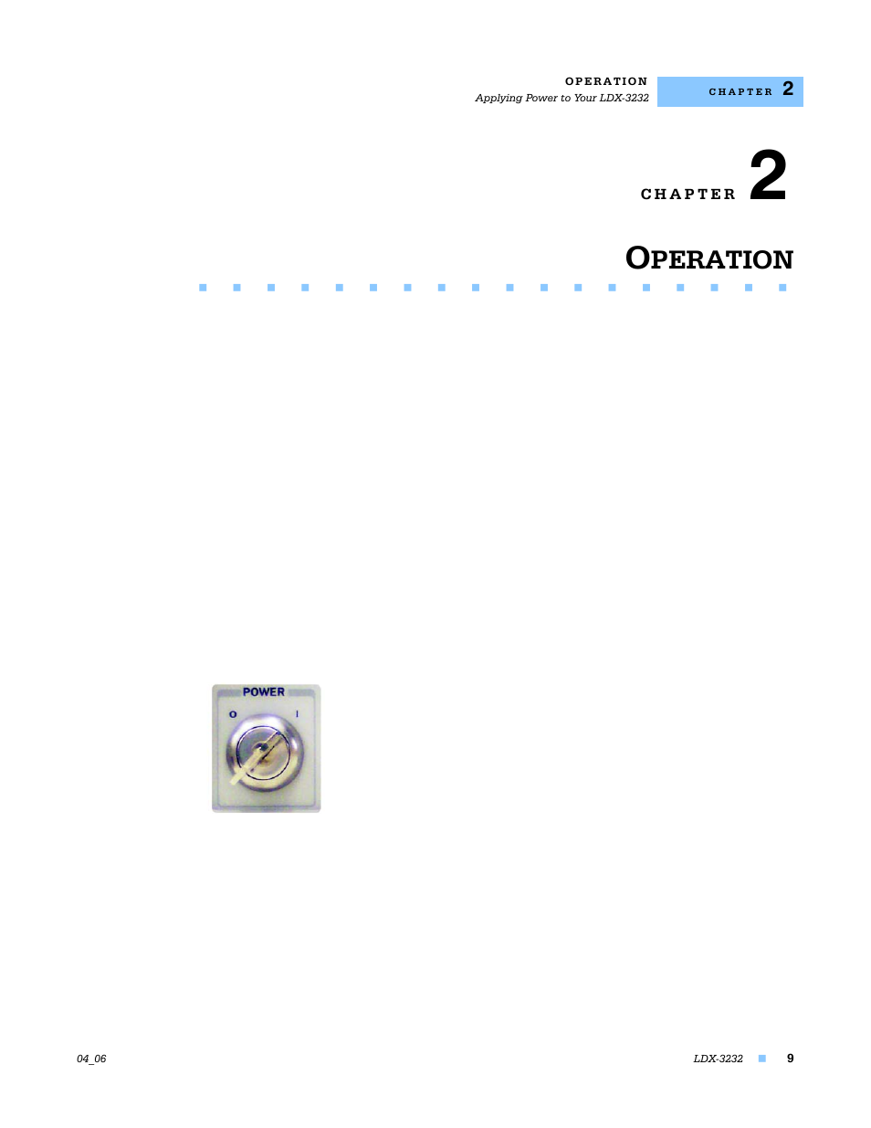 Peration | Lightwave Communications LDX-3232 User Manual | Page 25 / 118