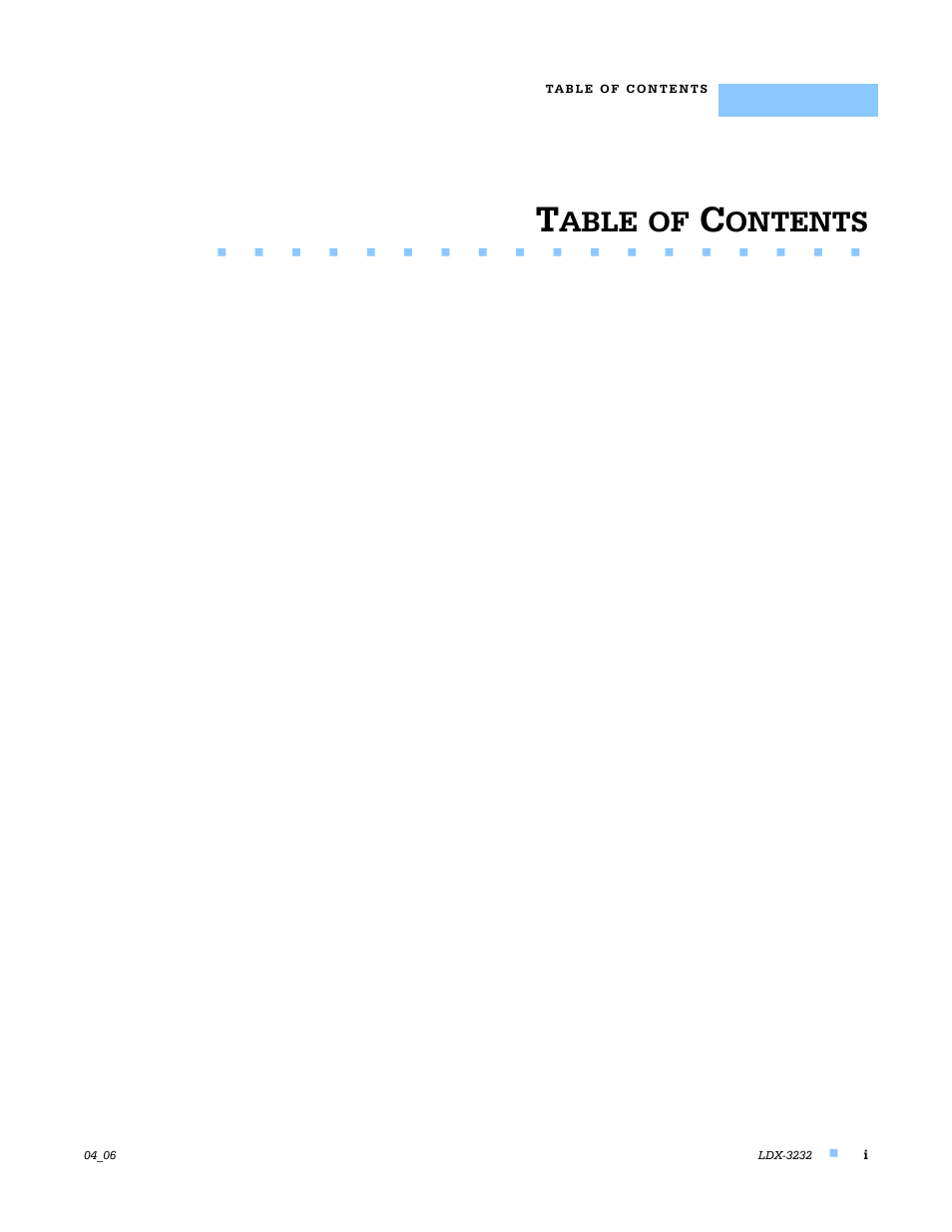 Able, Ontents | Lightwave Communications LDX-3232 User Manual | Page 3 / 118