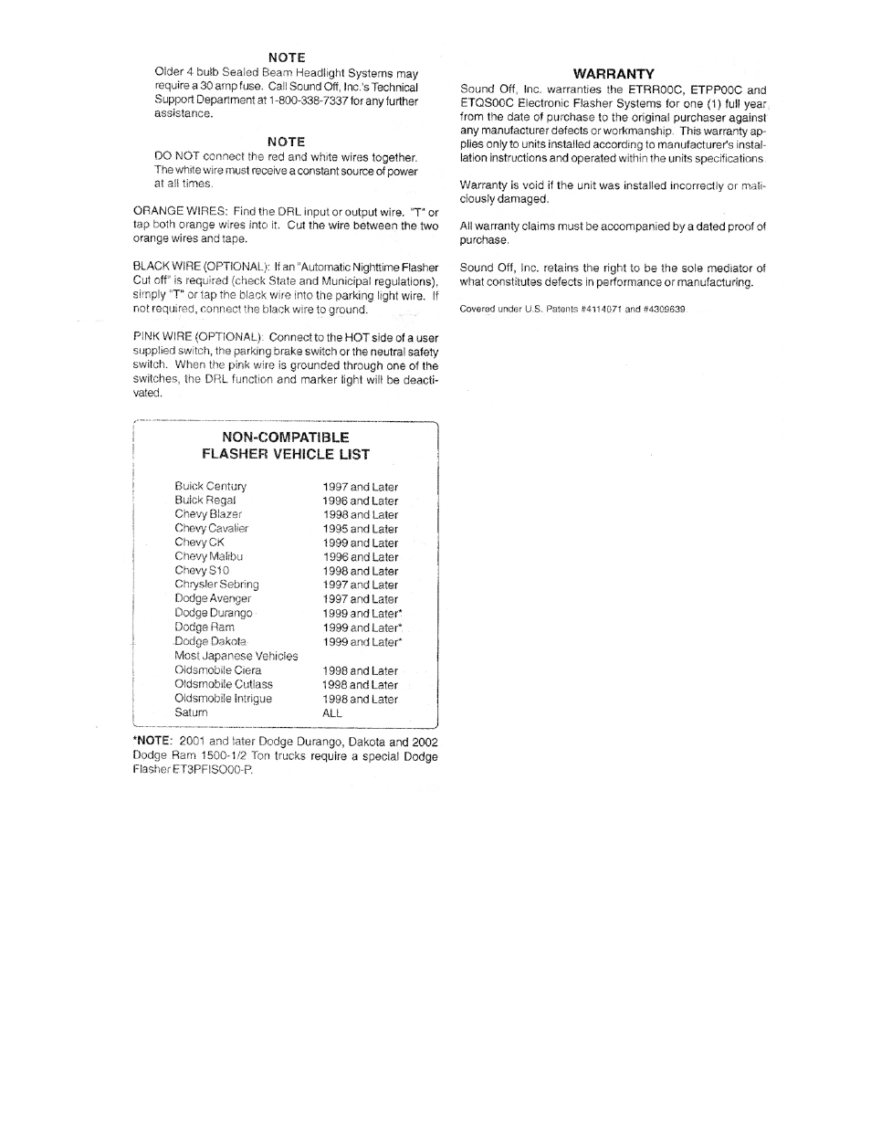 Lund Industries AT-1100 User Manual | Page 2 / 2