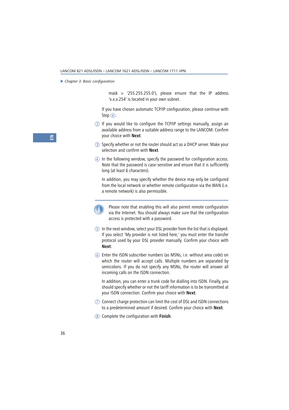 Lancom Systems 821 User Manual | Page 36 / 82