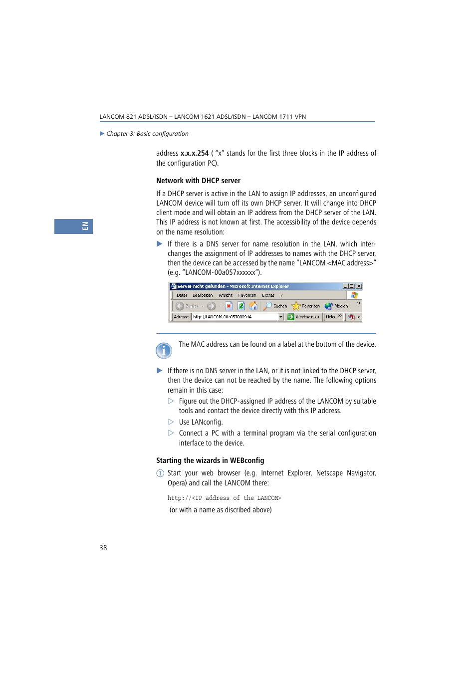 Lancom Systems 821 User Manual | Page 38 / 82