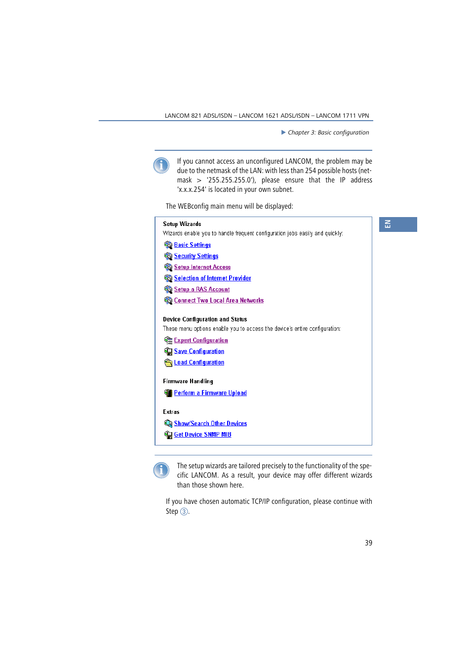 Lancom Systems 821 User Manual | Page 39 / 82