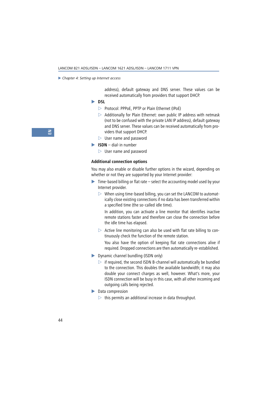 Lancom Systems 821 User Manual | Page 44 / 82