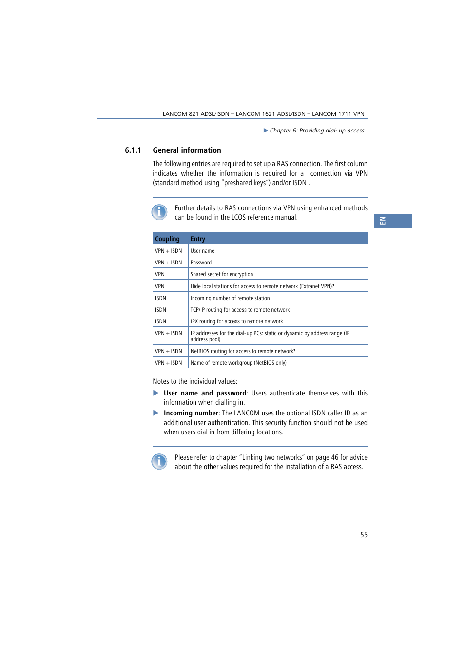 1 general information | Lancom Systems 821 User Manual | Page 55 / 82