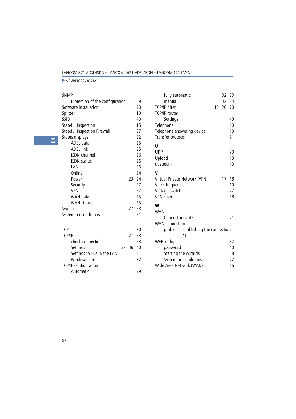 Lancom Systems 821 User Manual | Page 82 / 82