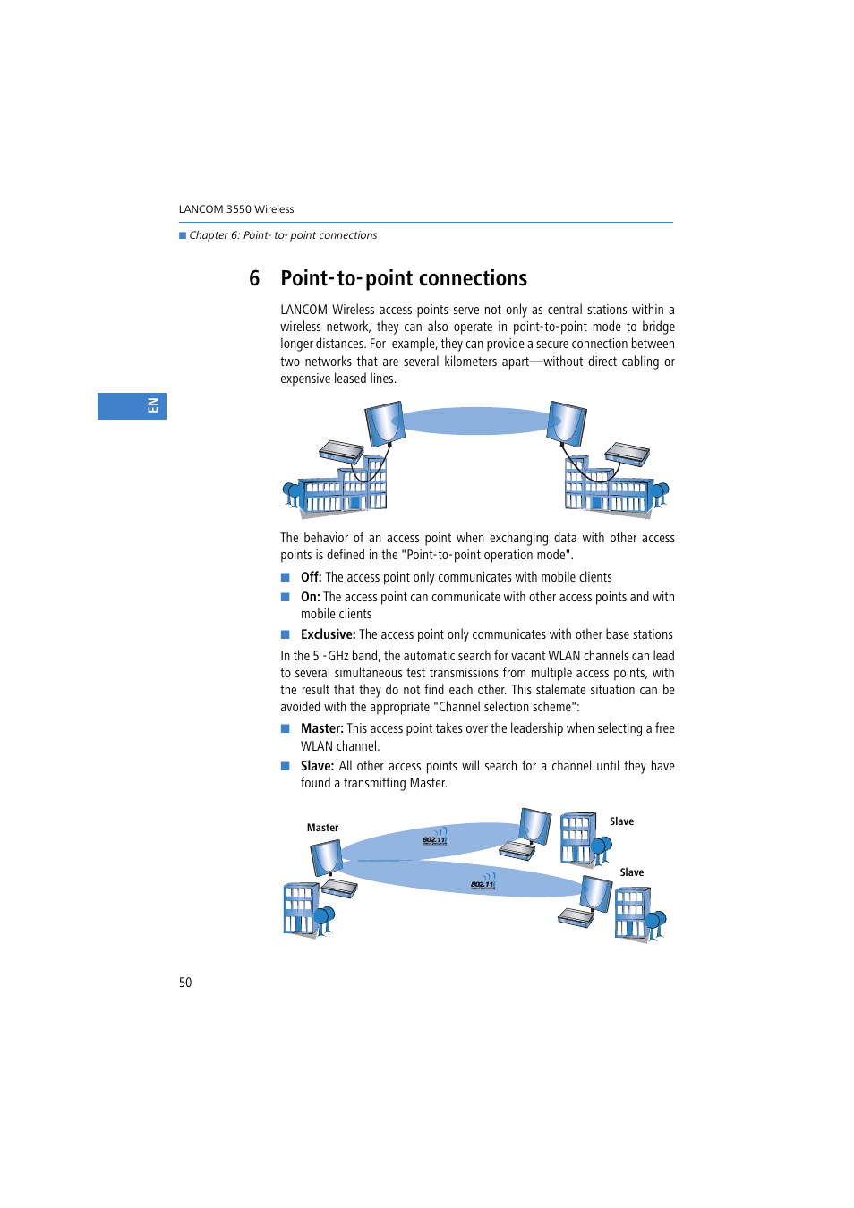 6 point-to-point connections, 6 point- to- point connections | Lancom Systems 3550 User Manual | Page 50 / 81