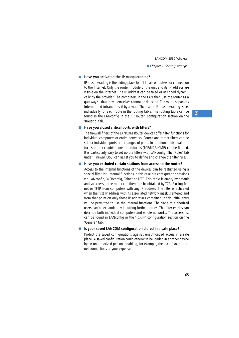 Lancom Systems 3550 User Manual | Page 65 / 81
