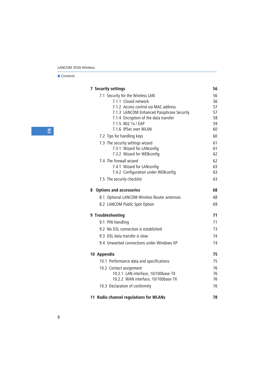 Lancom Systems 3550 User Manual | Page 8 / 81