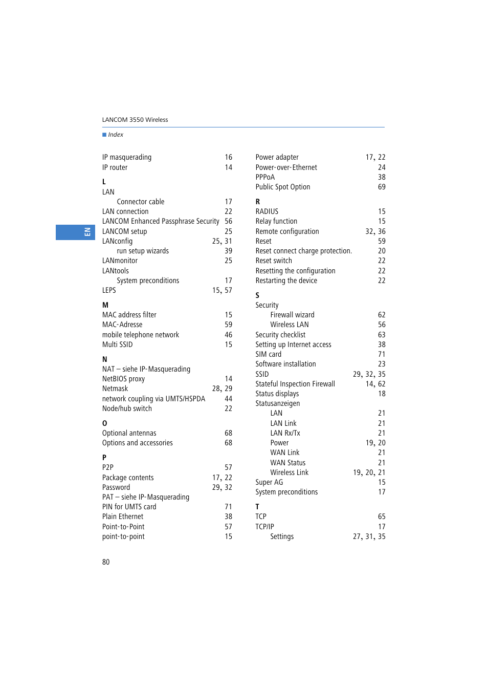 Lancom Systems 3550 User Manual | Page 80 / 81