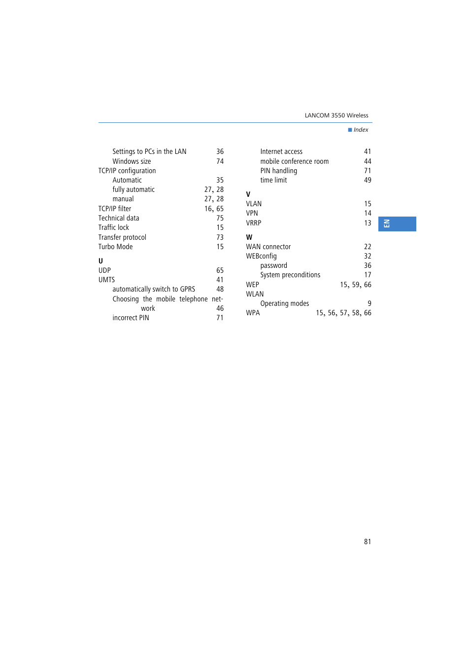 Lancom Systems 3550 User Manual | Page 81 / 81