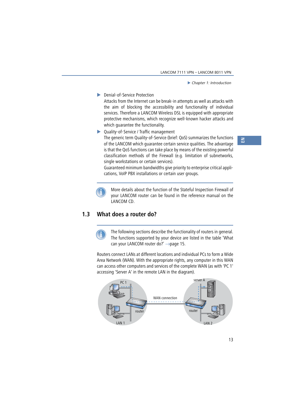 3 what does a router do | Lancom Systems 7111 VPN User Manual | Page 13 / 77