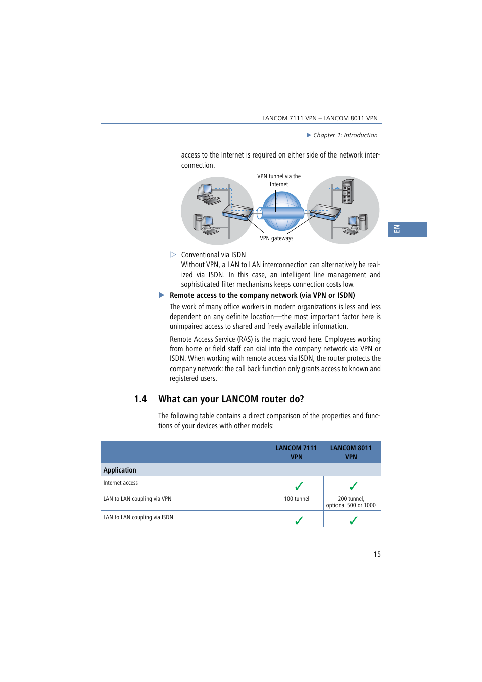 4 what can your lancom router do | Lancom Systems 7111 VPN User Manual | Page 15 / 77