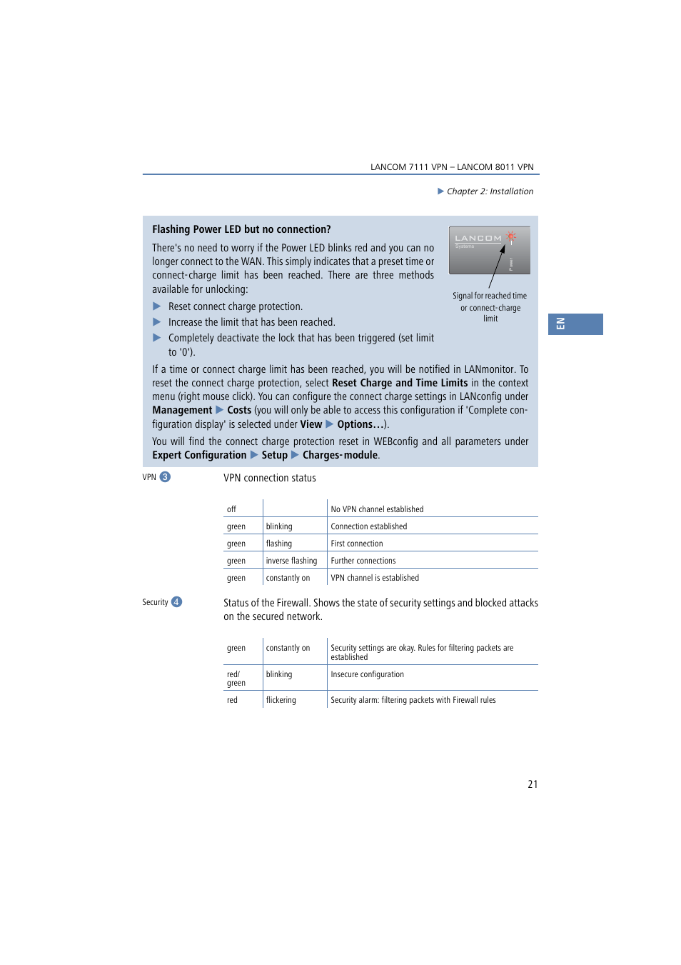 Lancom Systems 7111 VPN User Manual | Page 21 / 77