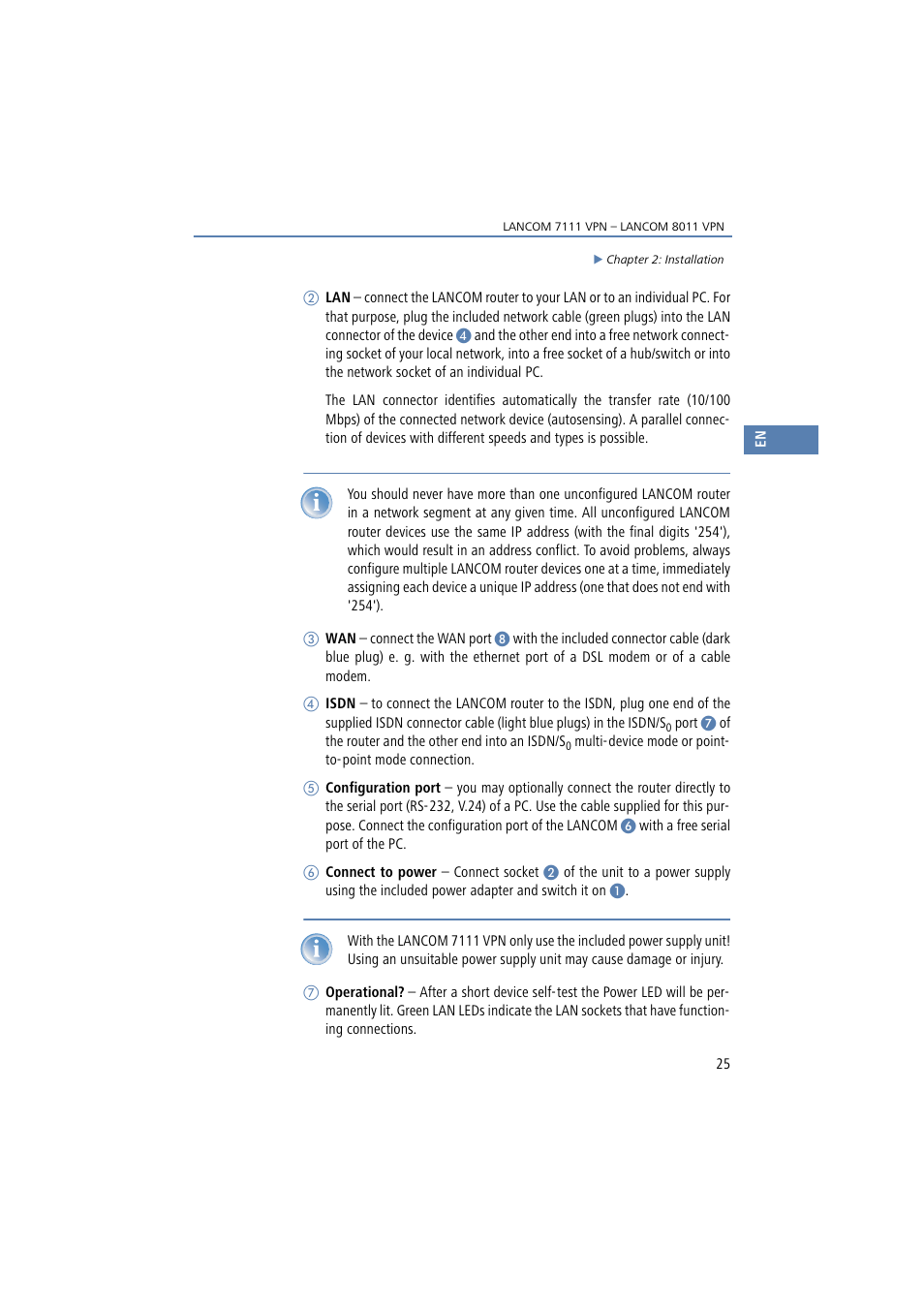 Lancom Systems 7111 VPN User Manual | Page 25 / 77