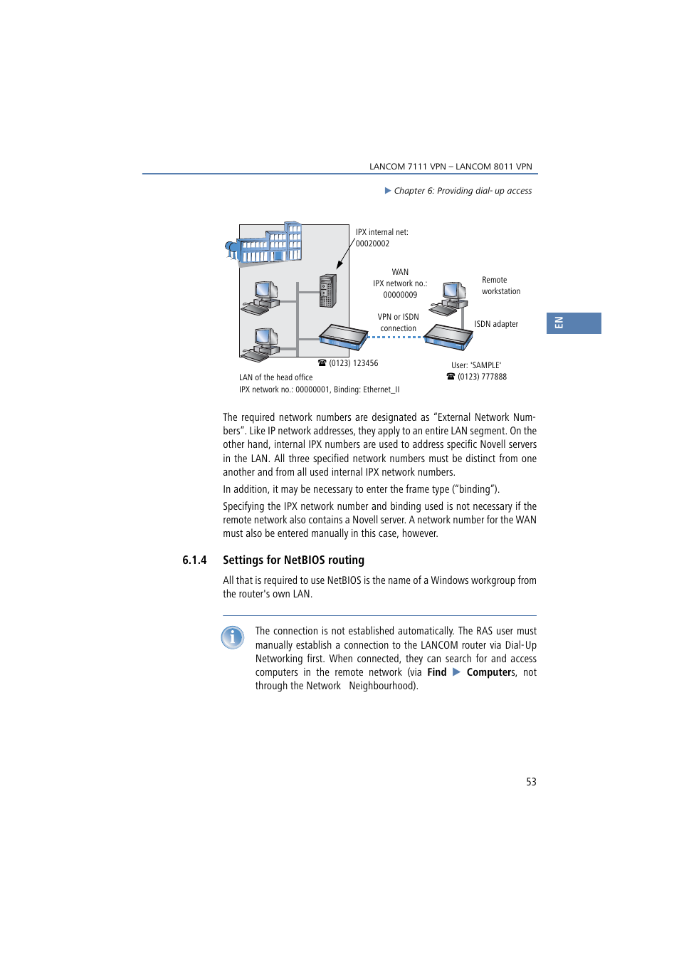4 settings for netbios routing | Lancom Systems 7111 VPN User Manual | Page 53 / 77