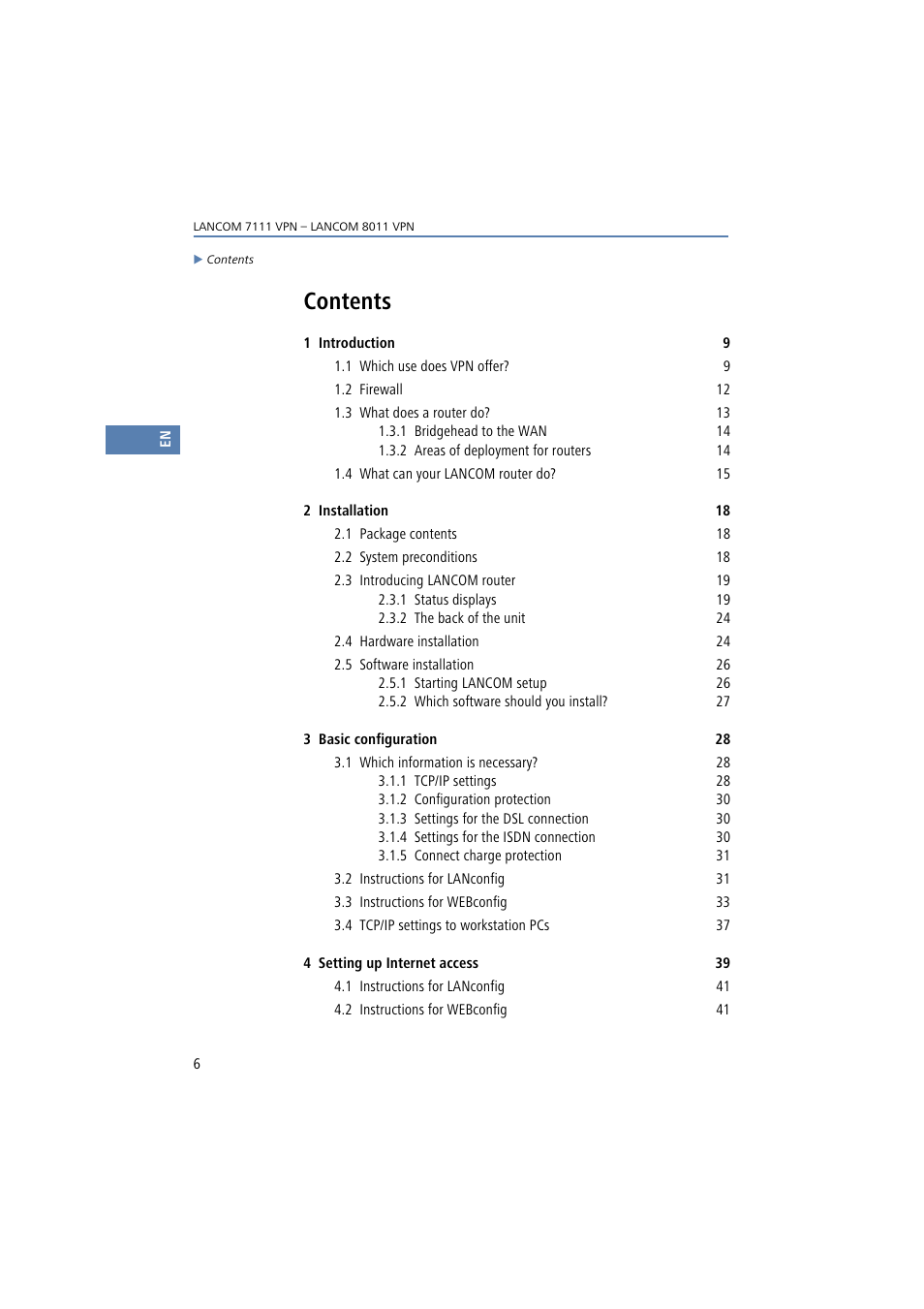 Lancom Systems 7111 VPN User Manual | Page 6 / 77