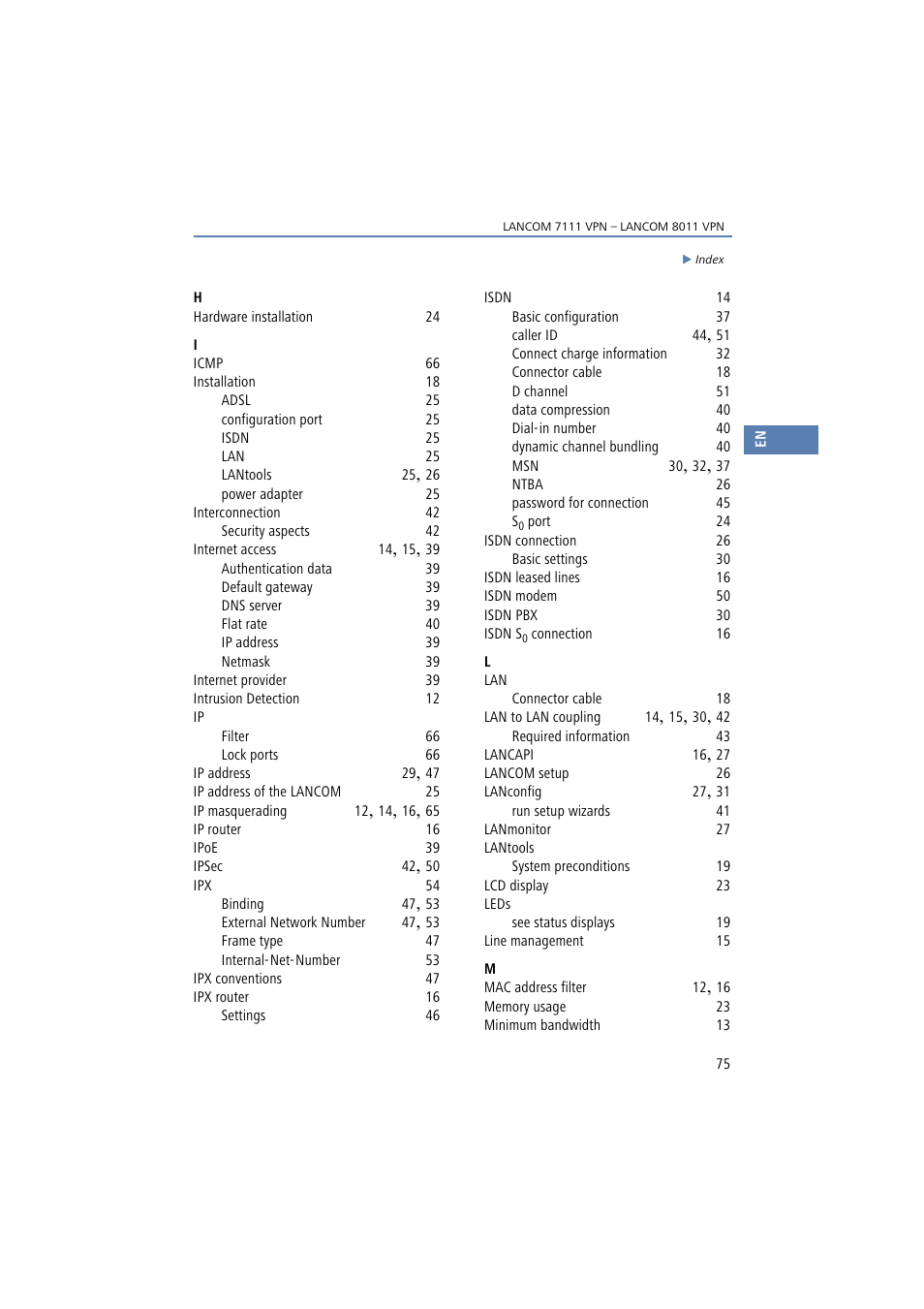 Lancom Systems 7111 VPN User Manual | Page 75 / 77