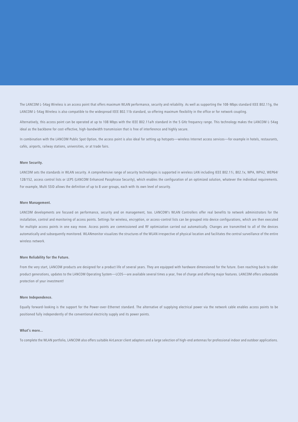 Lancom Systems L-54AG User Manual | Page 2 / 6