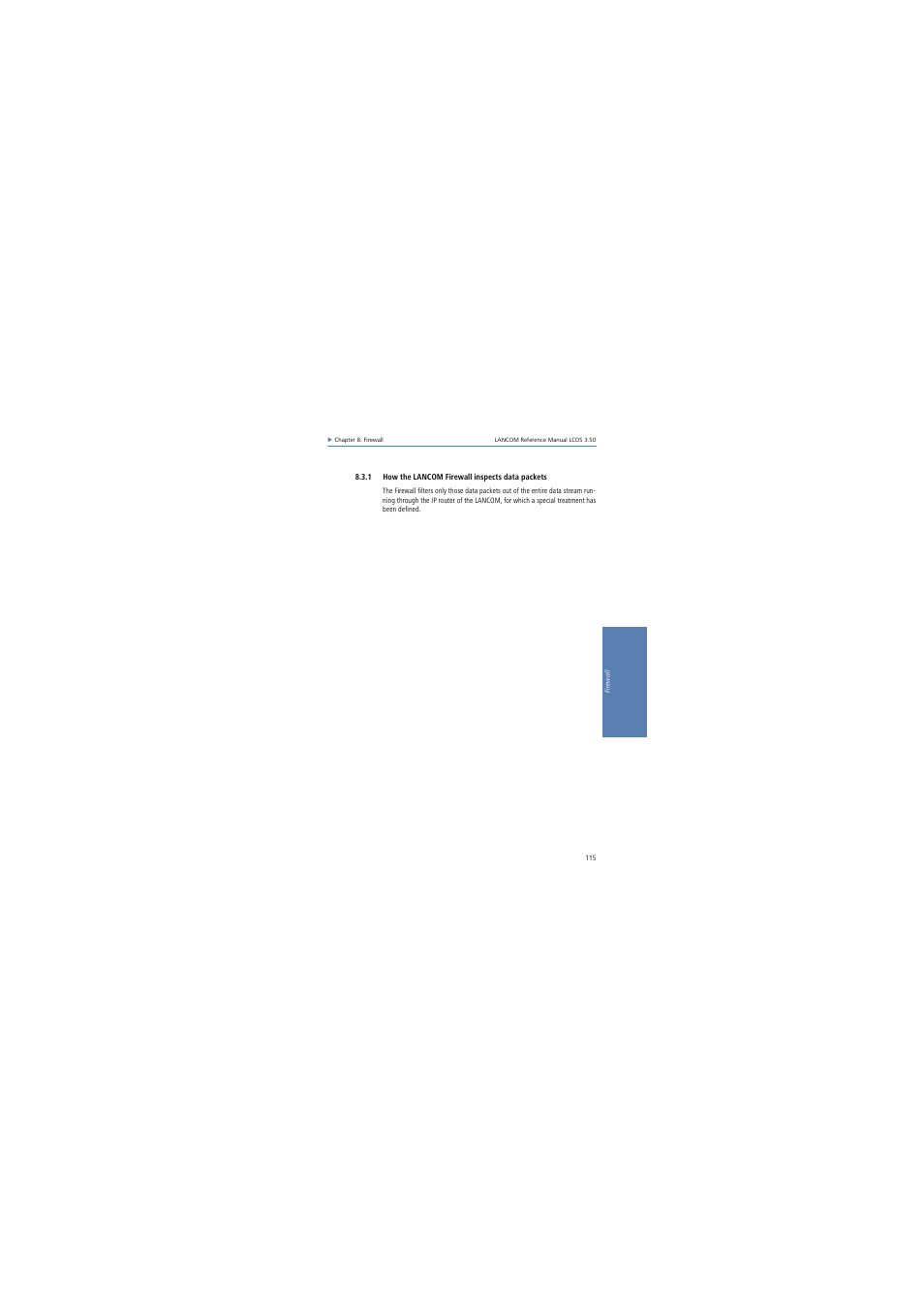 1 how the lancom firewall inspects data packets | Lancom Systems LCOS 3.50 User Manual | Page 115 / 346