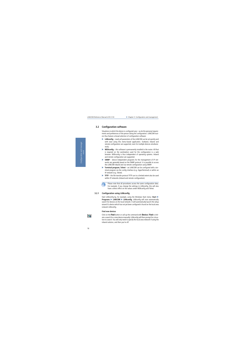 2 configuration software, 1 configuration using lanconfig | Lancom Systems LCOS 3.50 User Manual | Page 16 / 346
