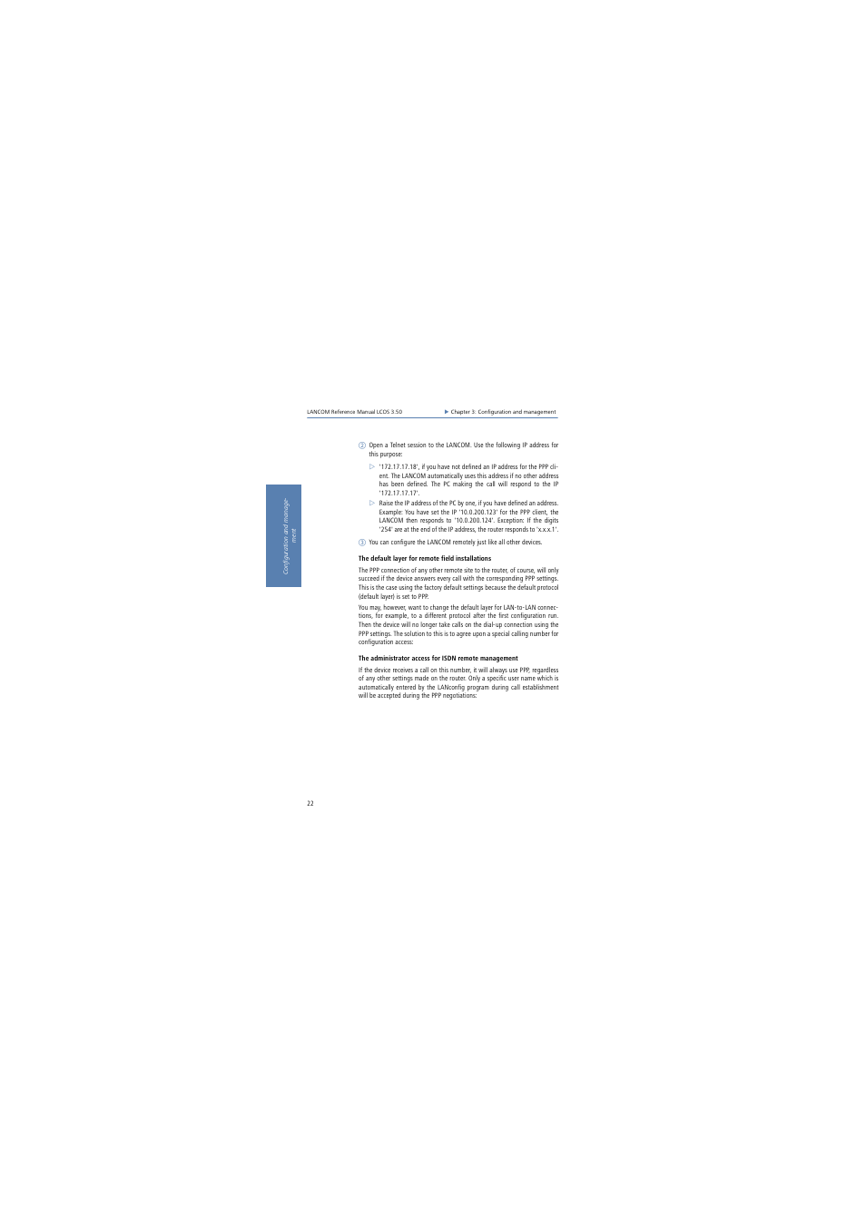 Lancom Systems LCOS 3.50 User Manual | Page 22 / 346