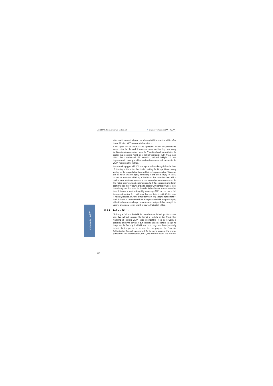 4 eap and 802.1x | Lancom Systems LCOS 3.50 User Manual | Page 220 / 346
