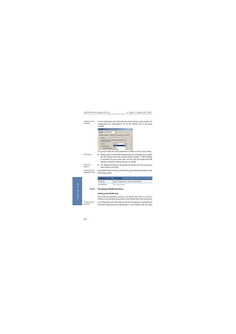 3 the physical wlan interfaces | Lancom Systems LCOS 3.50 User Manual | Page 244 / 346