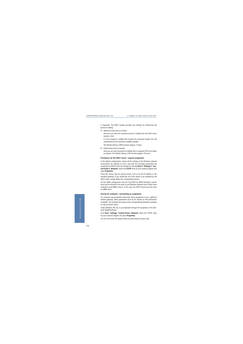 Lancom Systems LCOS 3.50 User Manual | Page 276 / 346