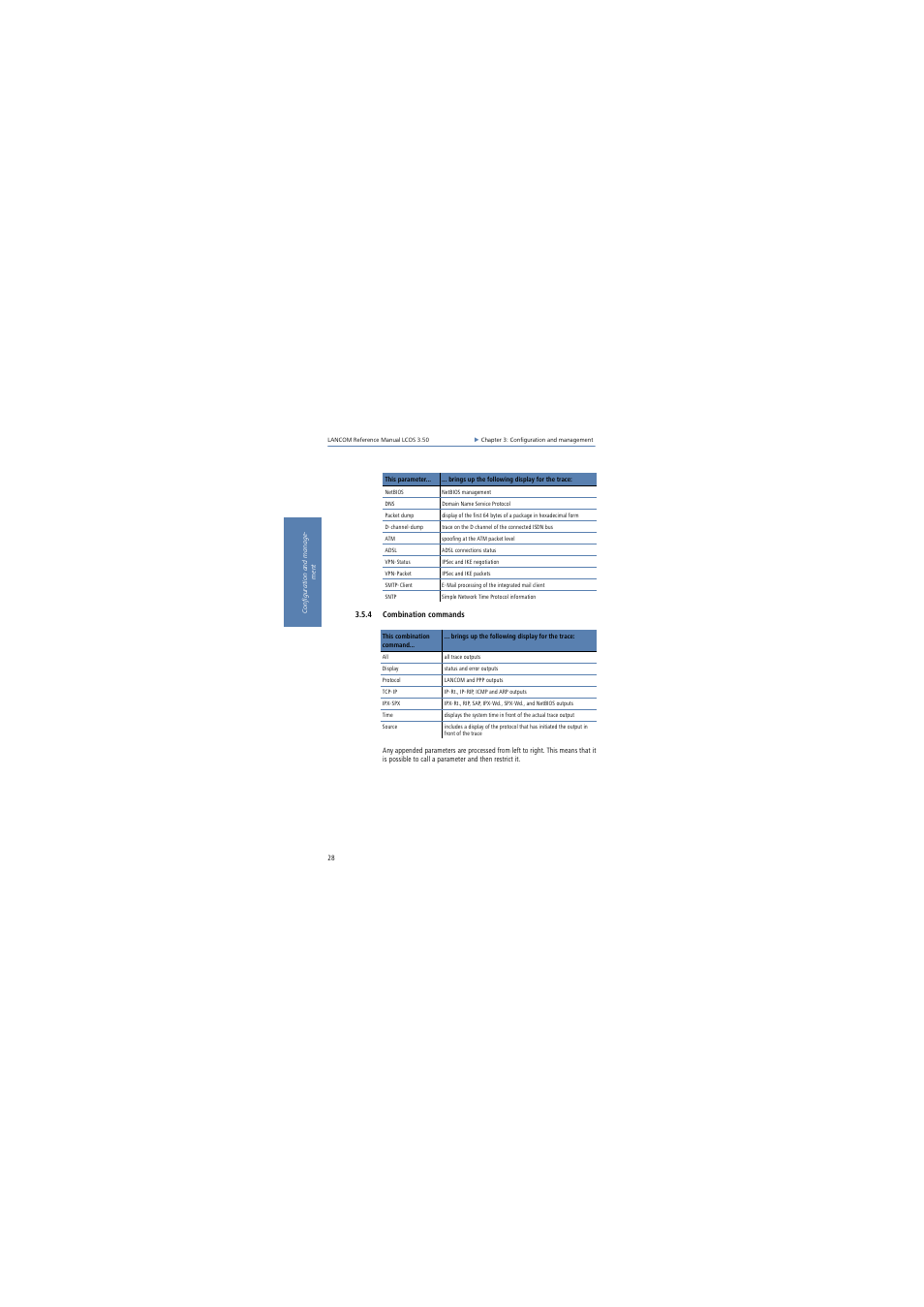 4 combination commands | Lancom Systems LCOS 3.50 User Manual | Page 28 / 346