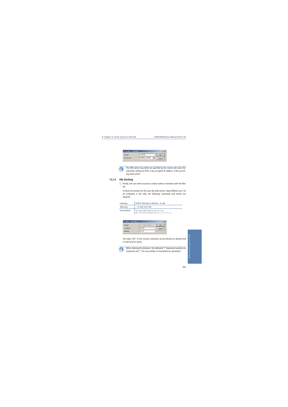 4 url blocking | Lancom Systems LCOS 3.50 User Manual | Page 283 / 346