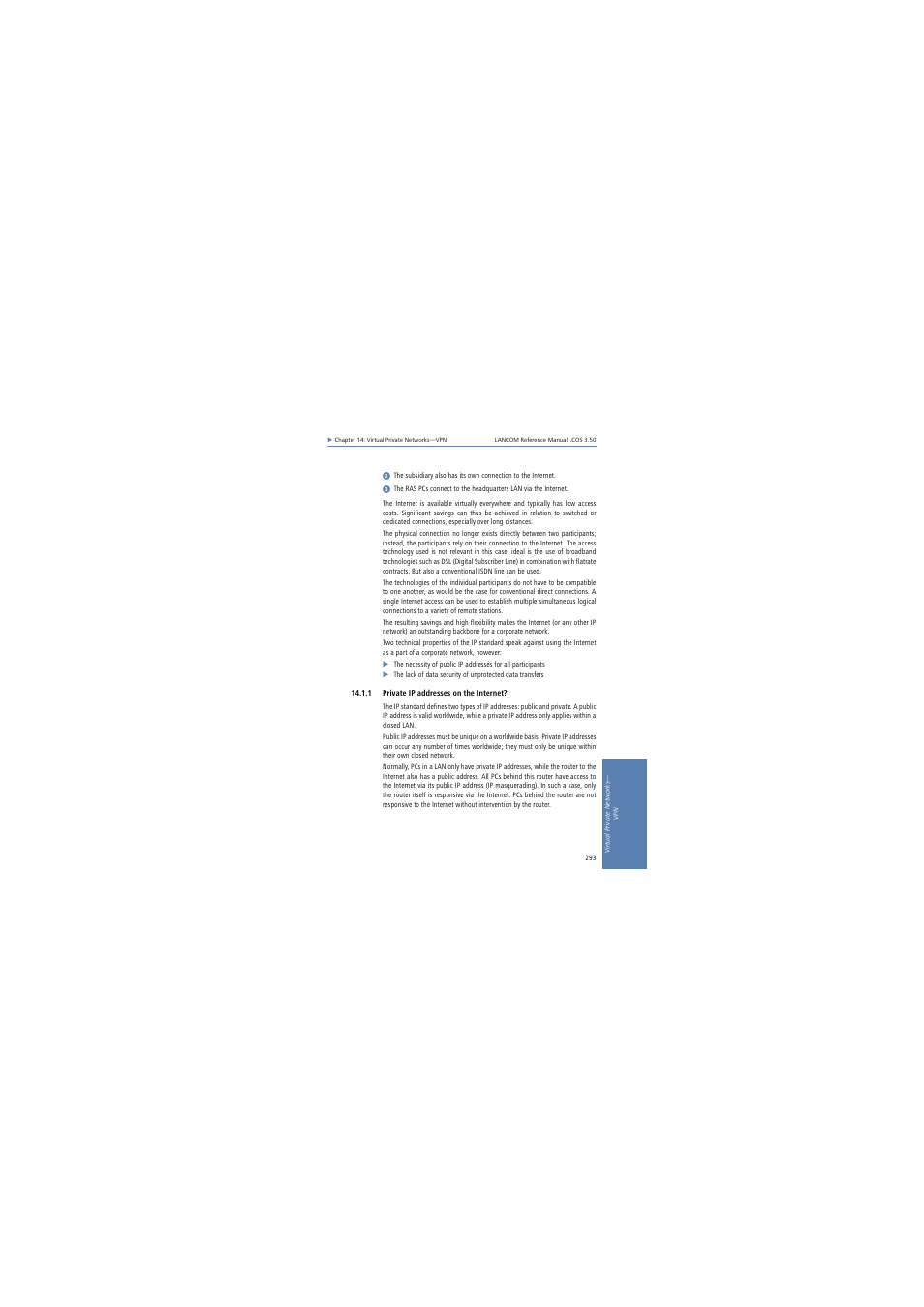 1 private ip addresses on the internet | Lancom Systems LCOS 3.50 User Manual | Page 293 / 346